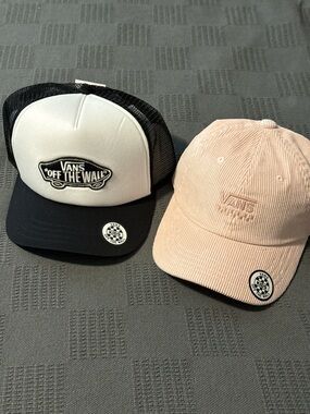 Vans Off The Wall Trucker Cap + Pink Corduroy Vans Hat Kids